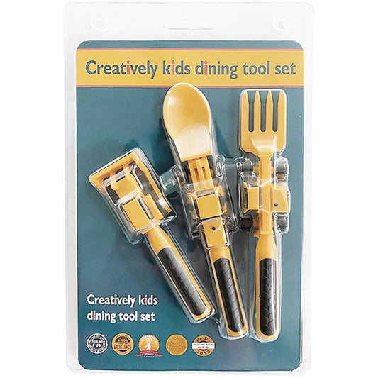 ¡Excavadora de Dientes! Dinnerware Sets de Construcción para Niños - Multicolor