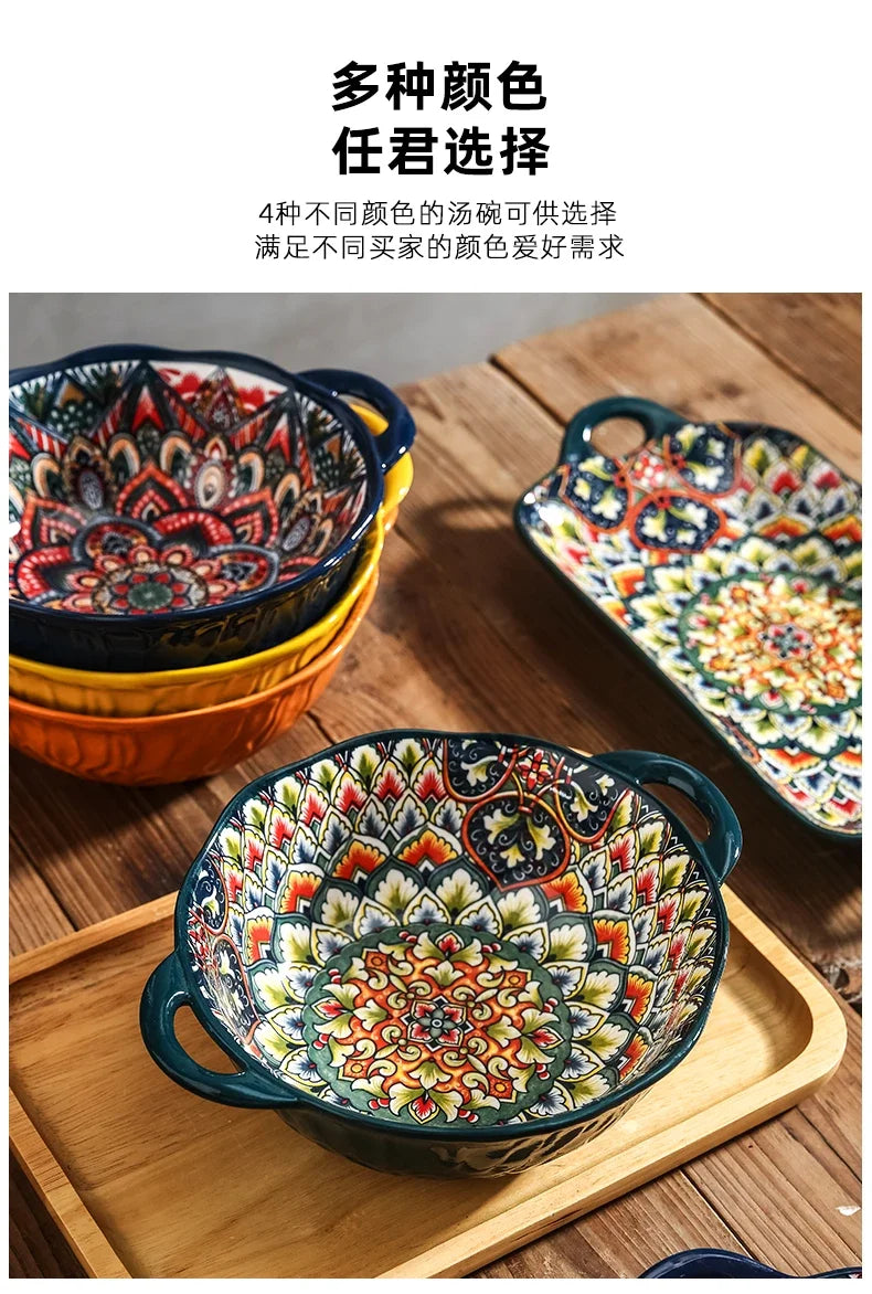 ¡Explosión de Color! Vibrantes Plate Set Cheftronics Kitchen Appliances - Ceramic Tableware Set