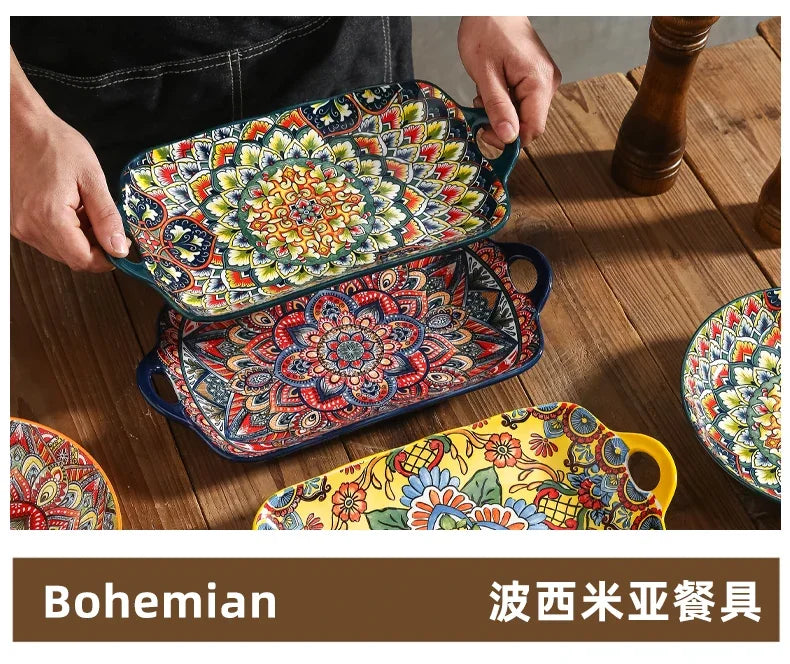 ¡Explosión de Color! Vibrantes Plate Set Cheftronics Kitchen Appliances - Ceramic Tableware Set