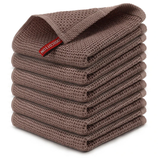 ¡Explosión Waffle para Tu Cocina con el Set de Paños de Algodón 6pcs! - Kitchen Cleaning Cloths