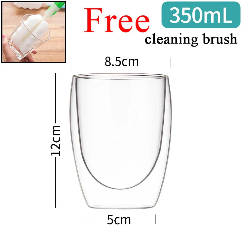 ¡Éxtasis en Vidrio Borosilicato de Alta Calidad! - Style A 350ML / Ships within 24 hour - glass Coffee Cup