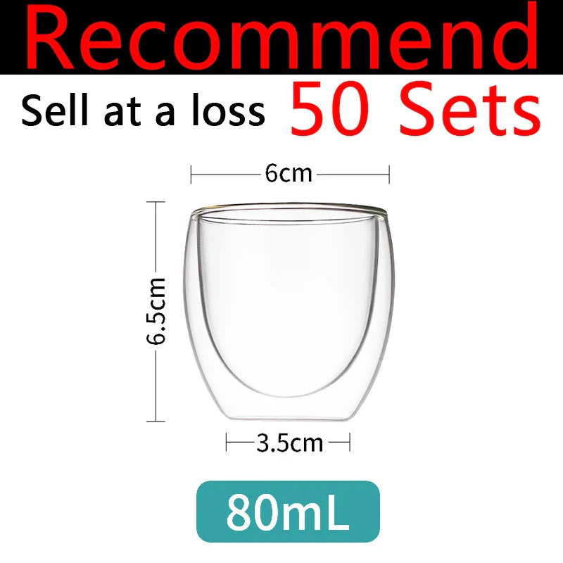 ¡Éxtasis en Vidrio Borosilicato de Alta Calidad! - Style A 80ML / Ships within 24 hour - glass Coffee Cup