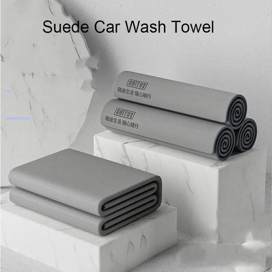 ¡Gamuza Gris Cheftronics: Brillo Automotriz Impecable!