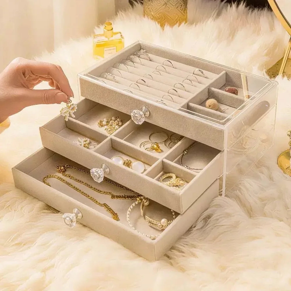 Joyero Tres Niveles: ¡Organización Deslumbrante! - Jewelry Organizer