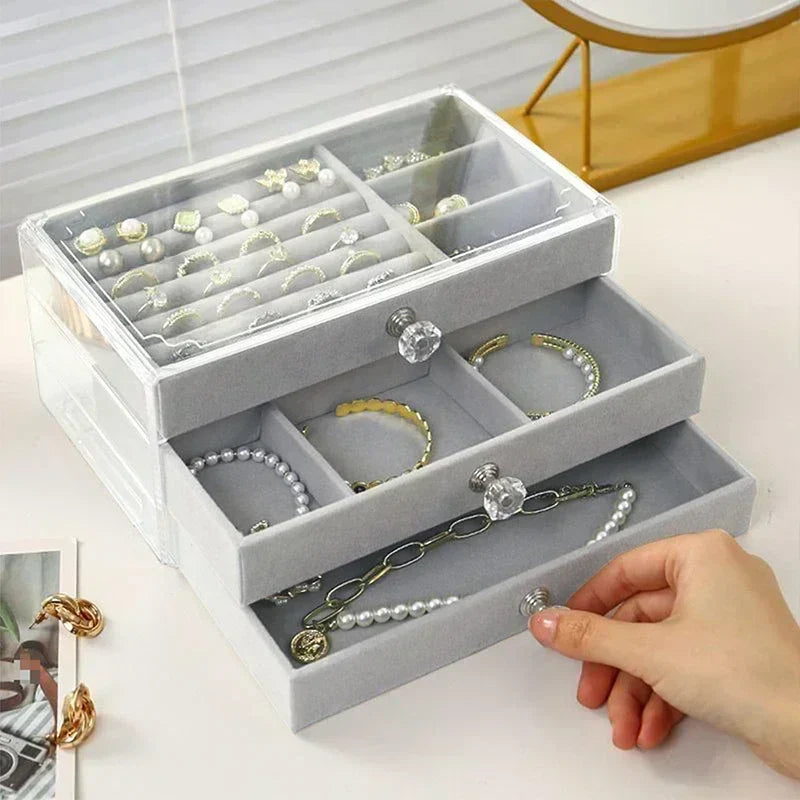 Joyero Tres Niveles: ¡Organización Deslumbrante! - Jewelry Organizer