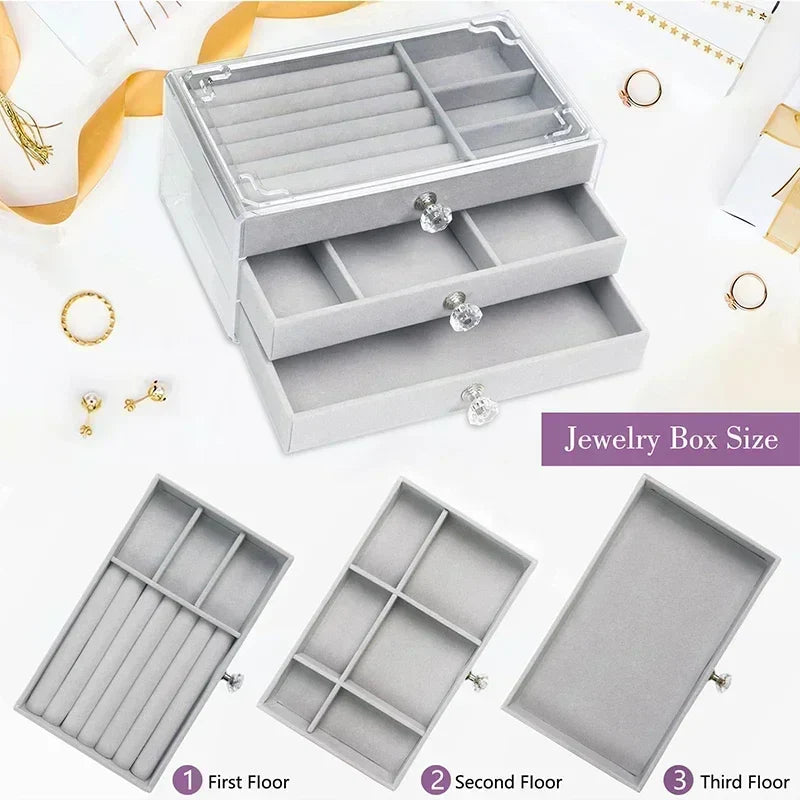 Joyero Tres Niveles: ¡Organización Deslumbrante! - Jewelry Organizer