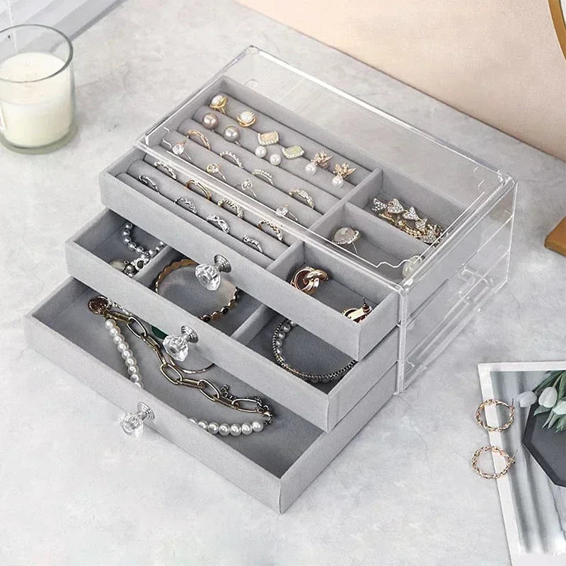 Joyero Tres Niveles: ¡Organización Deslumbrante! - Jewelry Organizer