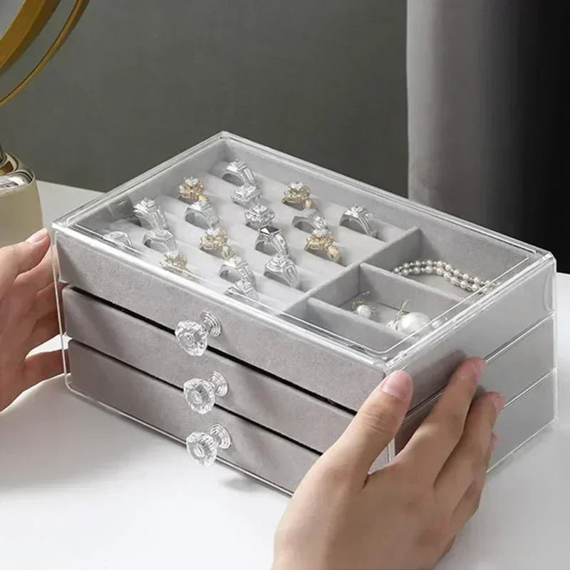 Joyero Tres Niveles: ¡Organización Deslumbrante! - Jewelry Organizer