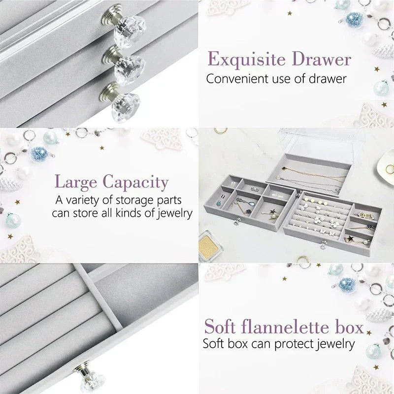Joyero Tres Niveles: ¡Organización Deslumbrante! - Jewelry Organizer