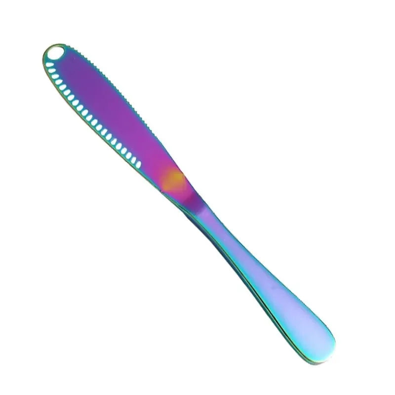 Cuchillo de mantequilla iridiscente de acero inoxidable de Cheftronics para cocinar