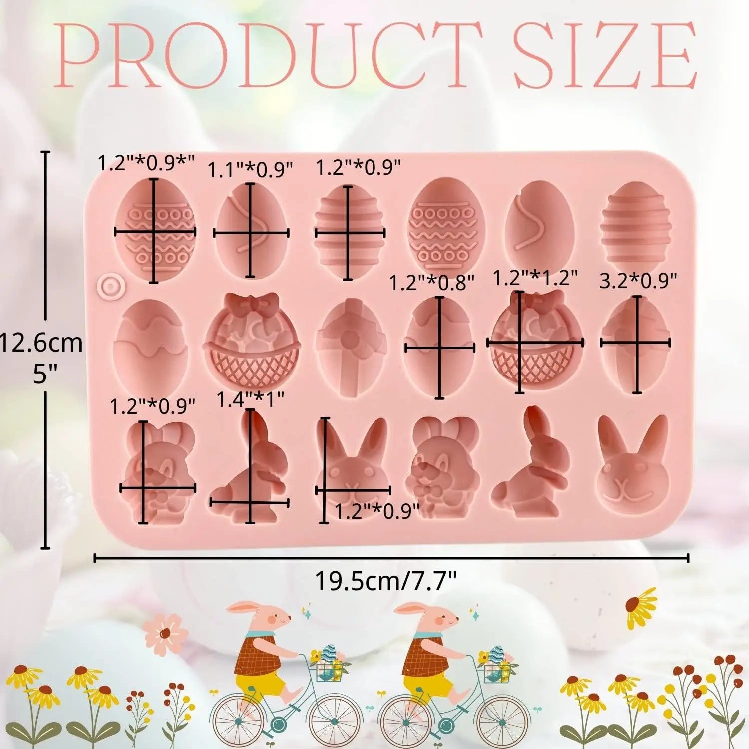 ¡Molde de Chocolate de Silicona Rosa para Pascua! - YH-998RandomColor - Easter Silicone Mold