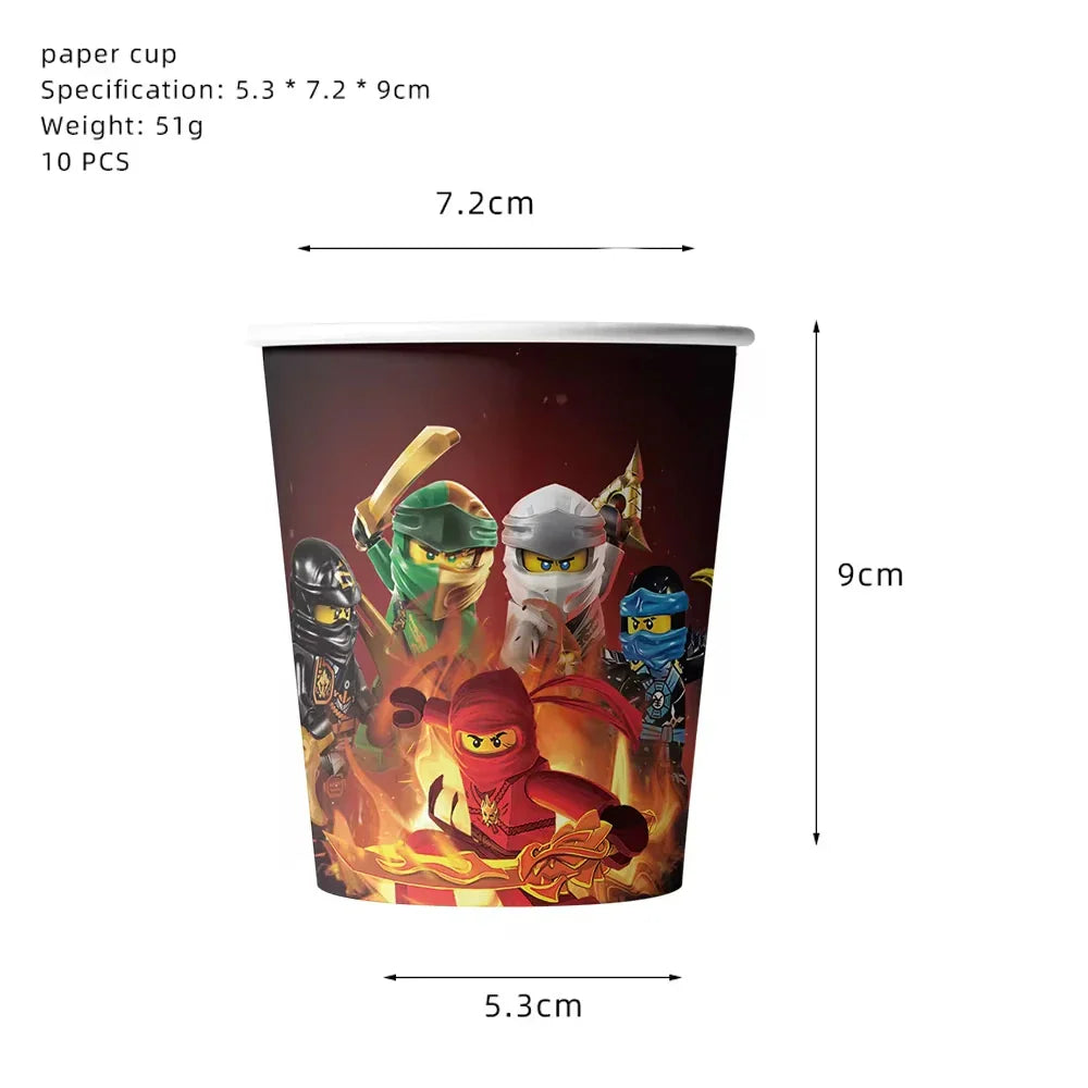 Ninjago Fiesta Explosiva Artículos Desechables Cumpleaños - 10pcs cup