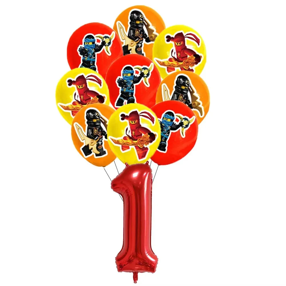 Ninjago Fiesta Explosiva Artículos Desechables Cumpleaños - 11pcs balloon 1