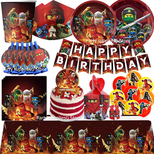 Ninjago Fiesta Explosiva Artículos Desechables Cumpleaños