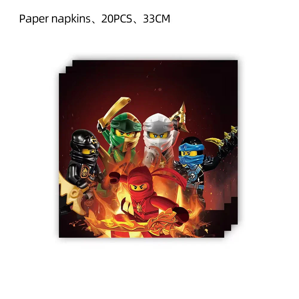 Ninjago Fiesta Explosiva Artículos Desechables Cumpleaños - 20pcs napkin