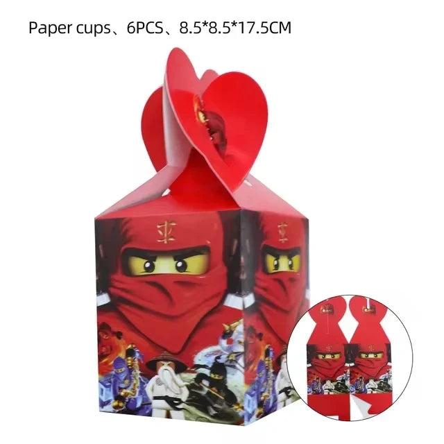 Ninjago Fiesta Explosiva Artículos Desechables Cumpleaños - 6pcs candy box