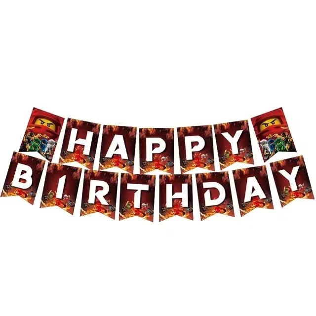 Ninjago Fiesta Explosiva Artículos Desechables Cumpleaños - banner-1set