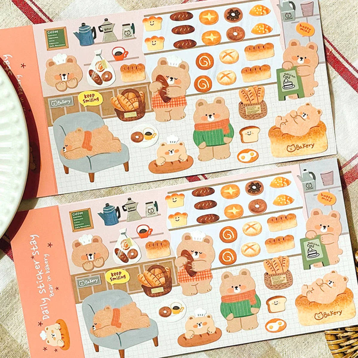 Ositos Panaderos Adorables Pegatinas Cheftronics - Bear In Bakery