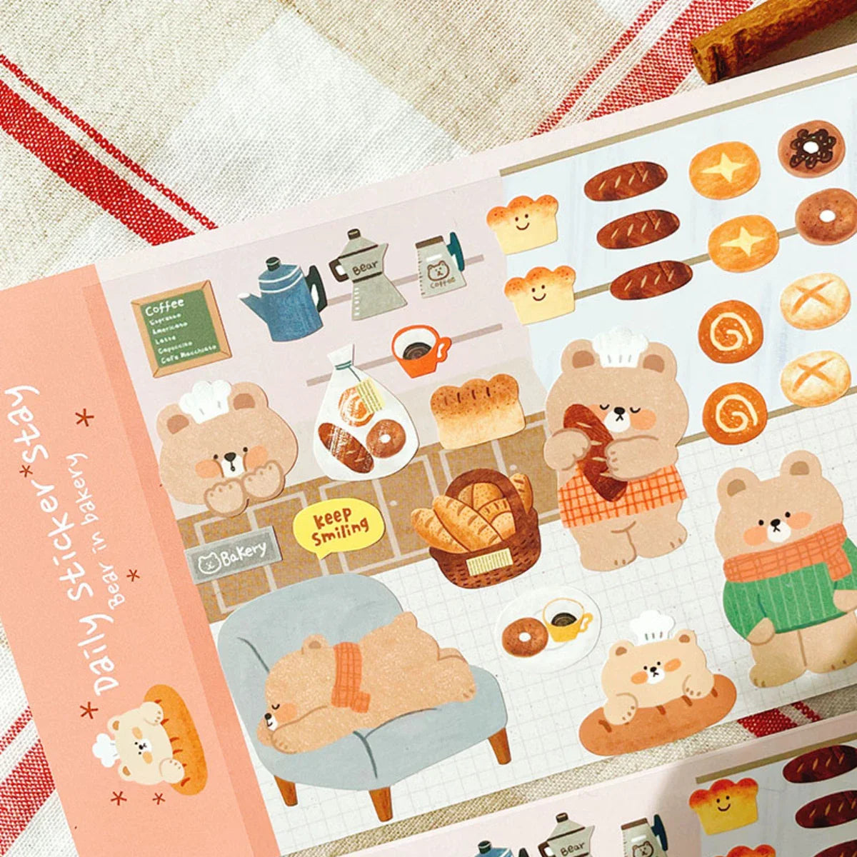 Ositos Panaderos Adorables Pegatinas Cheftronics - Bear In Bakery