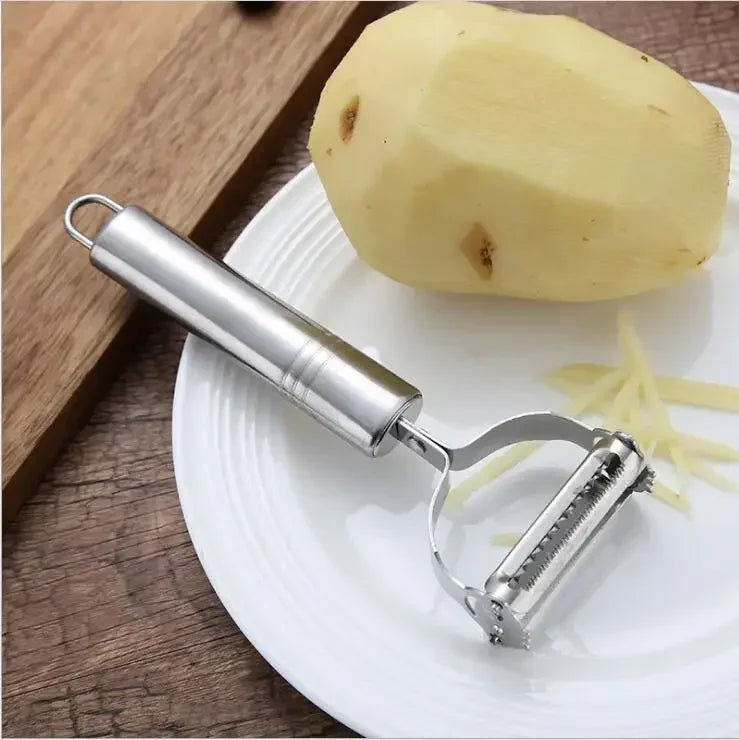 Pelador de acero inoxidable Cheftronics, herramienta esencial para vegetales en cocina