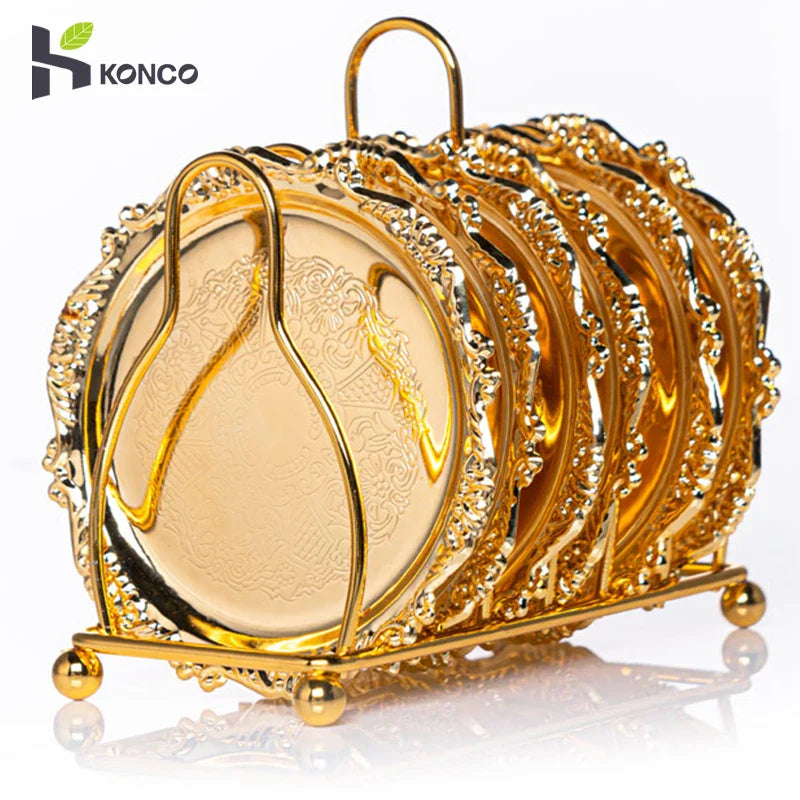 ¡Posavasos Dorados: Lujo Brillante para tu Cocina Cheftronics!