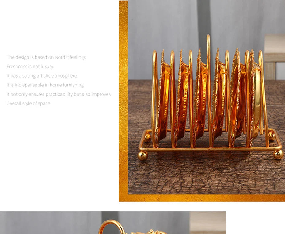 ¡Posavasos Dorados: Lujo Brillante para tu Cocina Cheftronics!