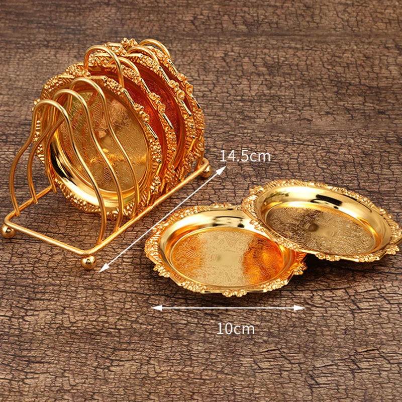 ¡Posavasos Dorados: Lujo Brillante para tu Cocina Cheftronics!