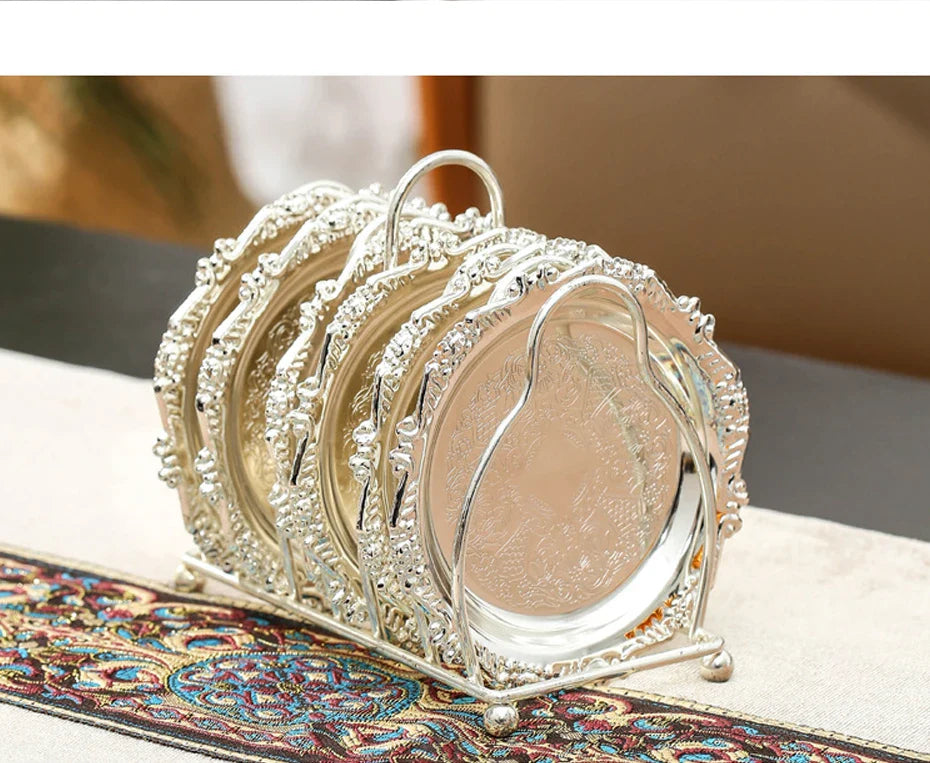 ¡Posavasos Dorados: Lujo Brillante para tu Cocina Cheftronics!