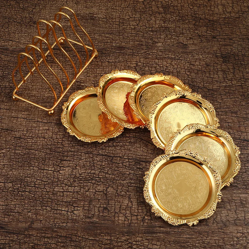 ¡Posavasos Dorados: Lujo Brillante para tu Cocina Cheftronics!