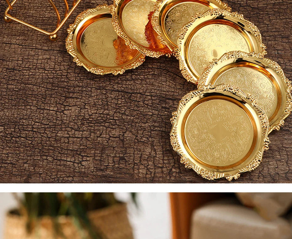 ¡Posavasos Dorados: Lujo Brillante para tu Cocina Cheftronics!