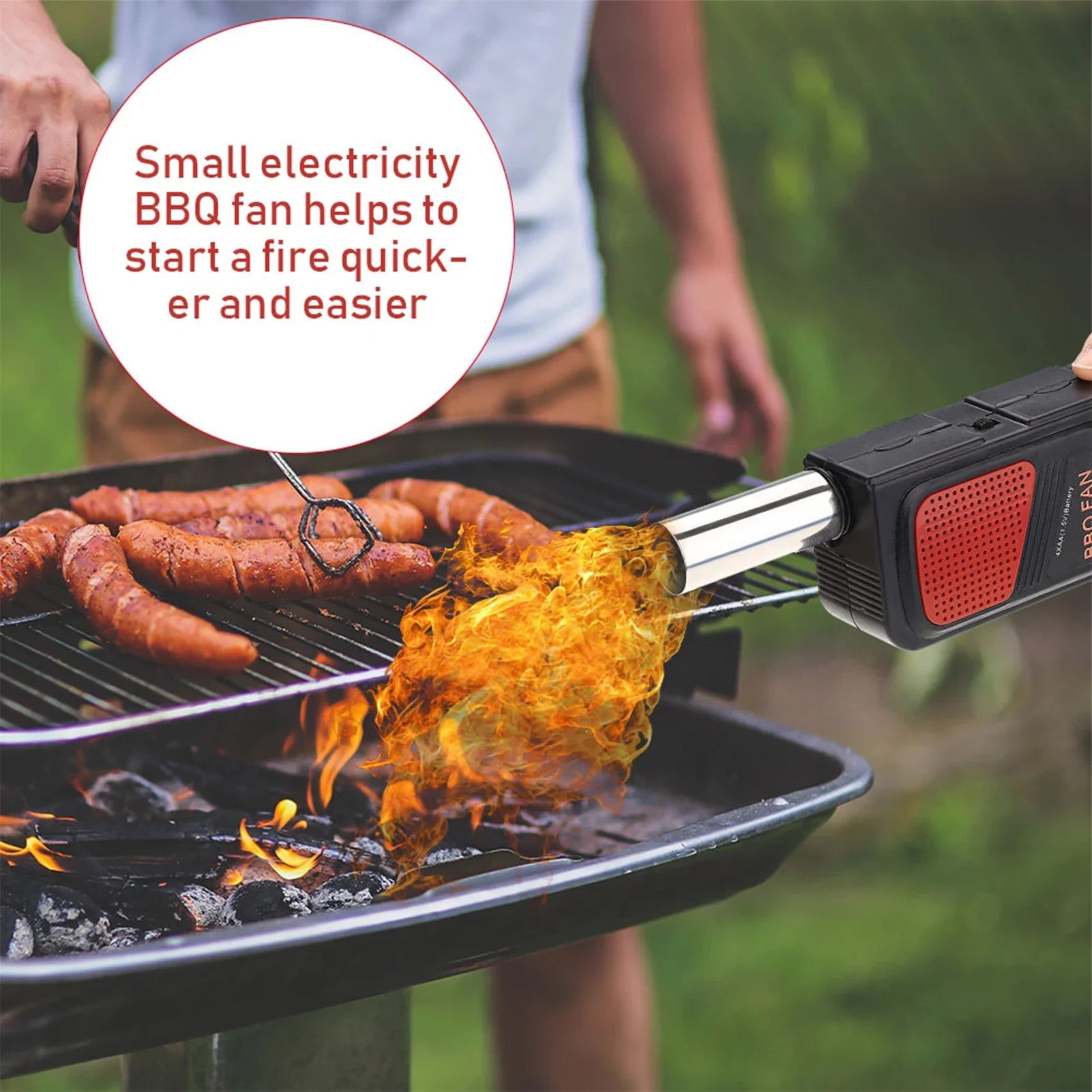 ¡Potencia tu Barbacoa con el Ventilador Eléctrico Portátil! - BLACK