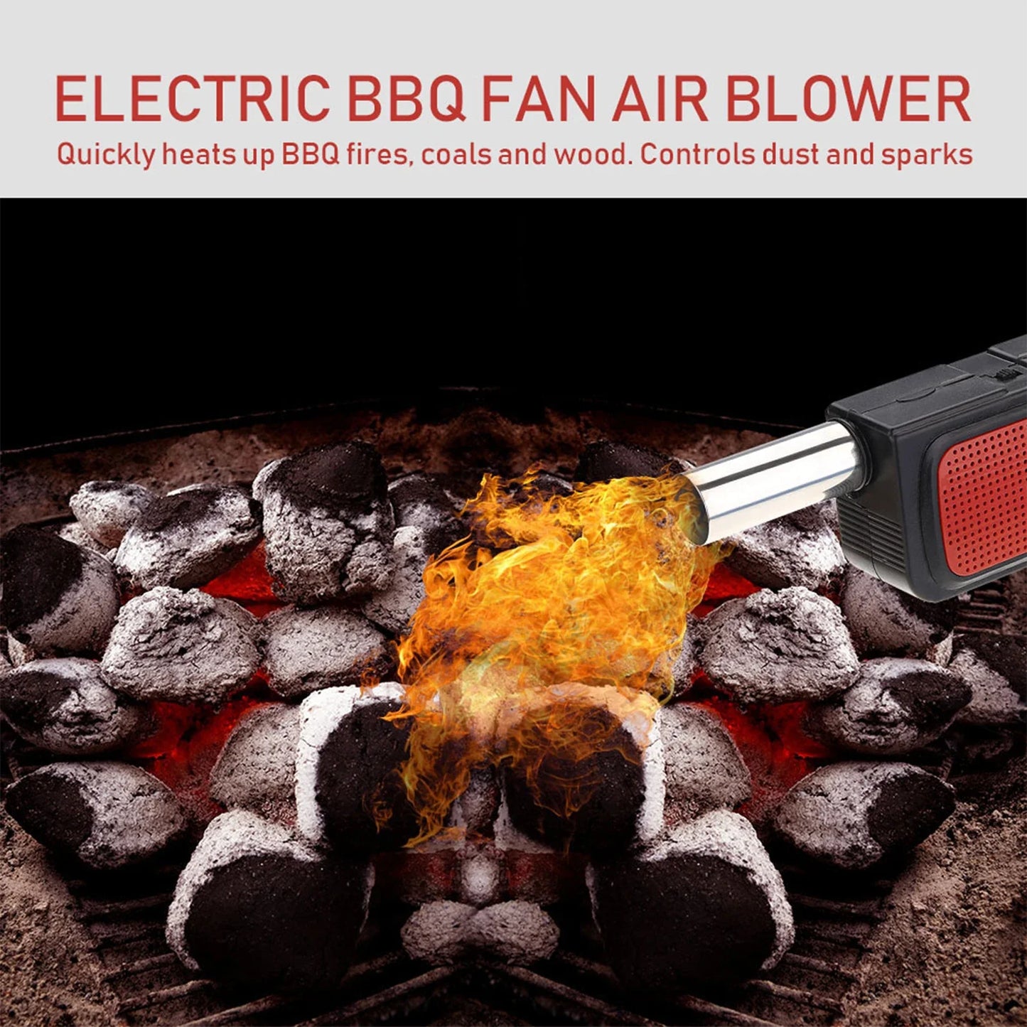 ¡Potencia tu Barbacoa con el Ventilador Eléctrico Portátil! - BLACK
