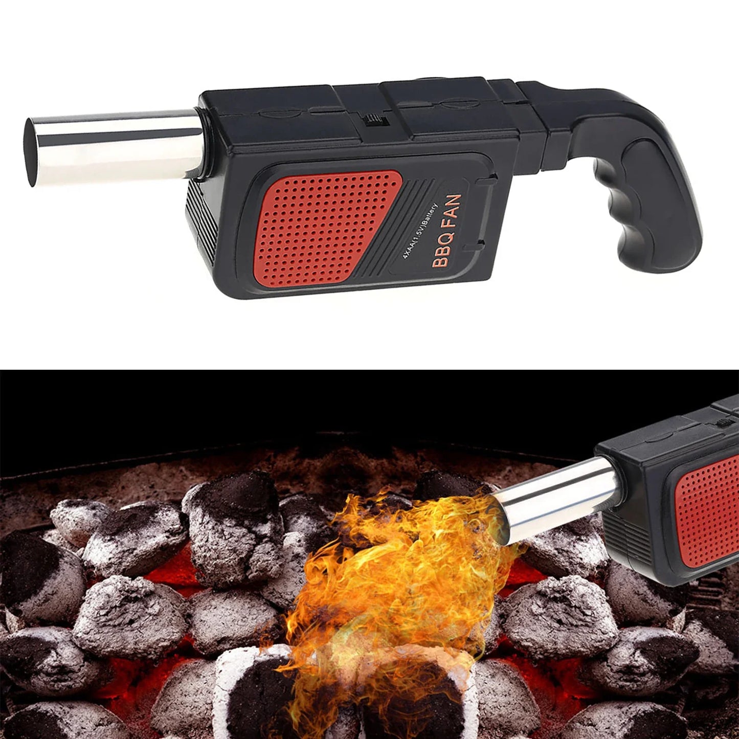 ¡Potencia tu Barbacoa con el Ventilador Eléctrico Portátil! - BLACK