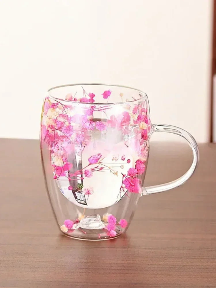 Tazas Florales de Vidrio Borosilicato Extraordinarias - Glass Mugs