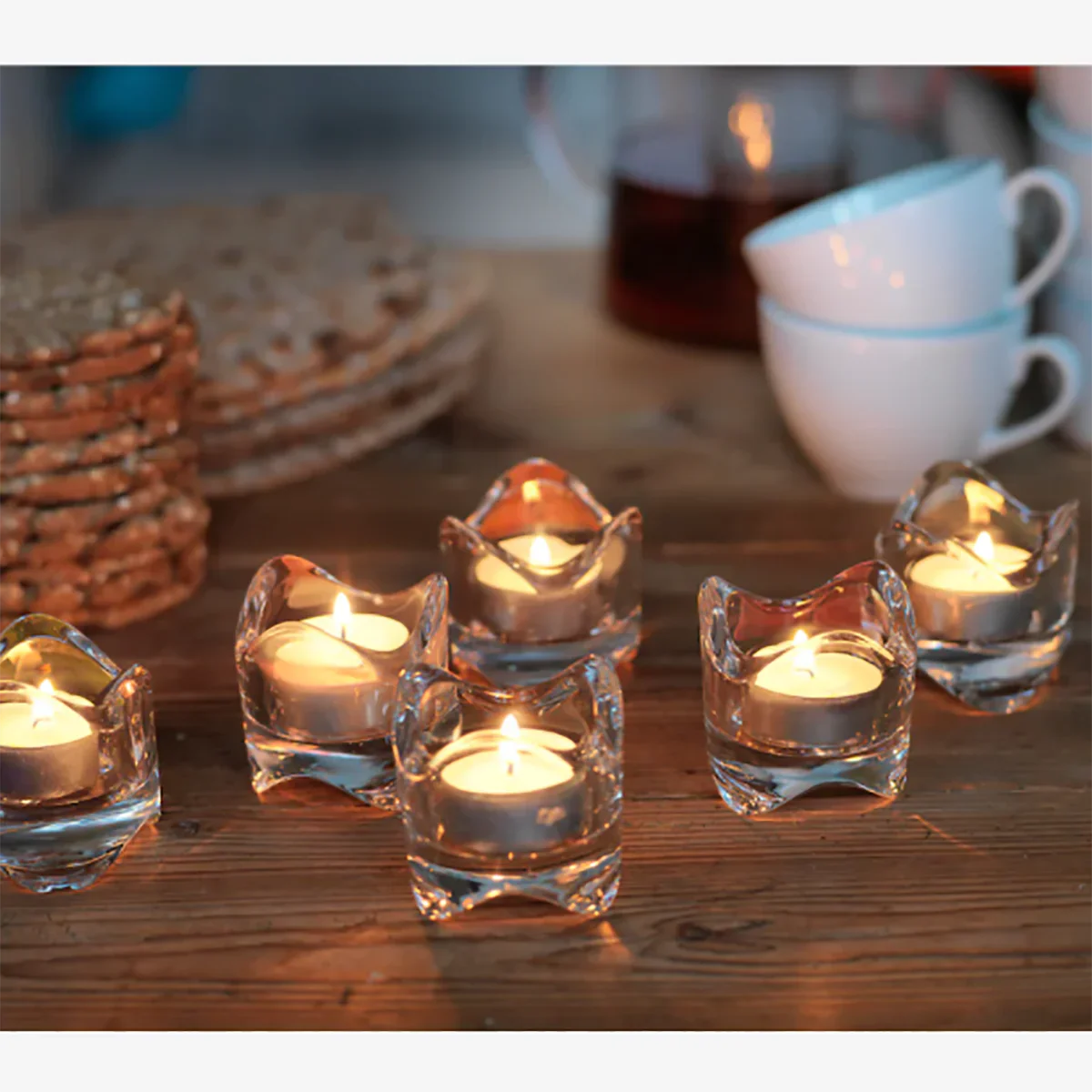 Toyar Home Tea Lights Unscented Candles Long Burning 4 Hours 30/50/100 Units White