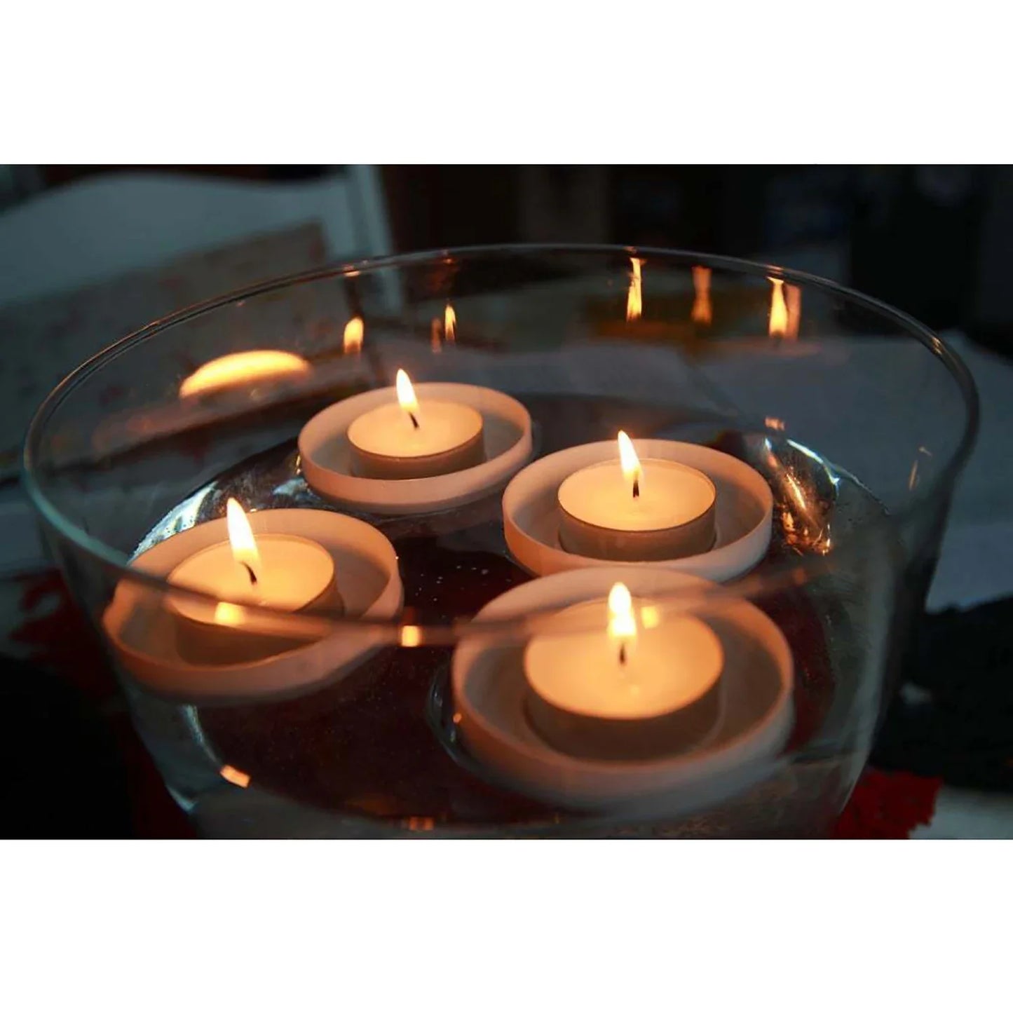 Toyar Home Tea Lights Unscented Candles Long Burning 4 Hours 30/50/100 Units White